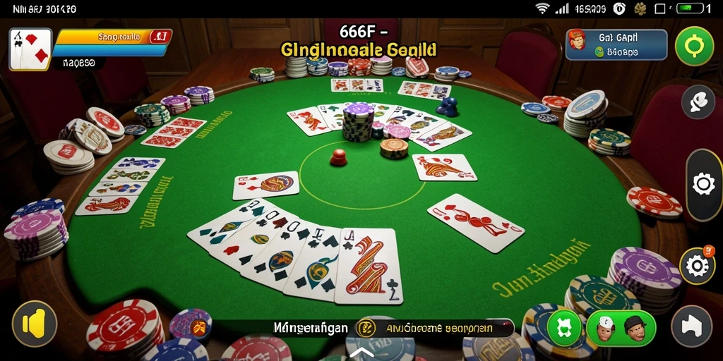 Tampilan screenshot 666F menampilkan gameplay Gaple yang seru.