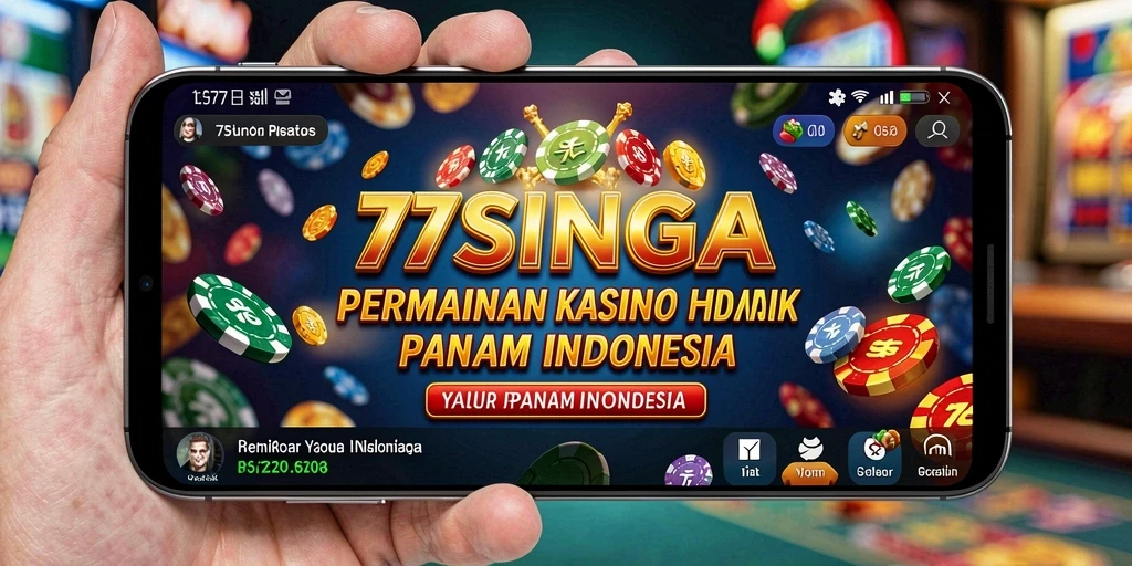 Tampilan permainan Kasino yang menarik di 77SINGA.