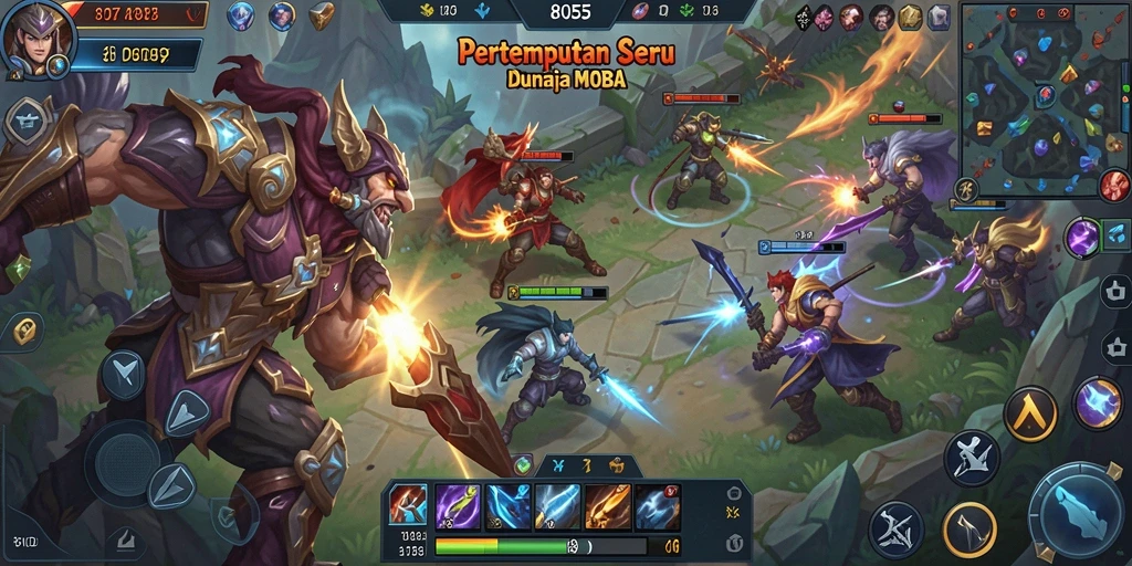 Gameplay seru dengan karakter unik di 8055.