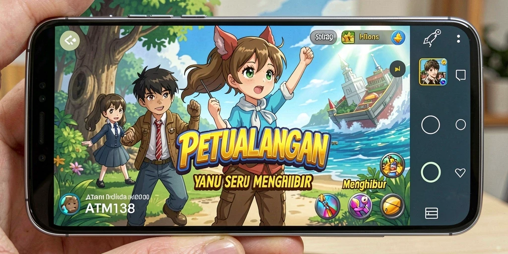 Tampilan gameplay ATM138 menampilkan aksi karakter Anime yang menegangkan.