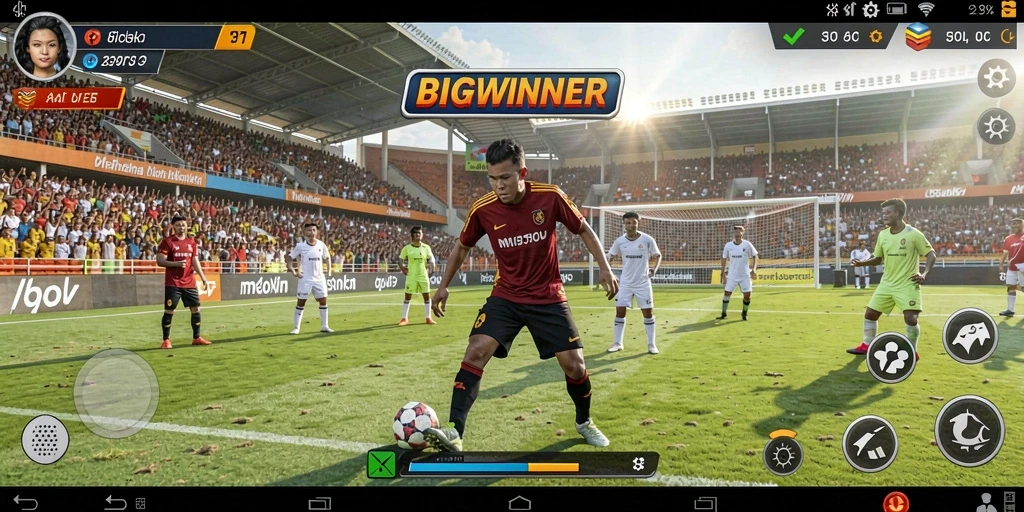 Tampilan gameplay BIGWINNER yang seru dan penuh aksi olahraga.