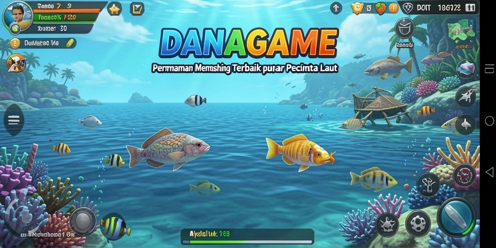 Tampilan gameplay memancing yang menakjubkan di DANAGAME.