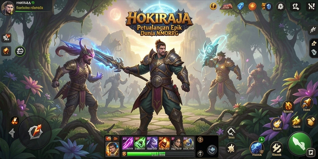 Tampilan menakjubkan dari gameplay HOKIRAJA yang epik dan penuh aksi.