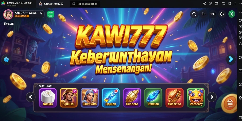 Screenshot utama KAWI777 menampilkan gameplay Simulation yang seru dan mendalam.