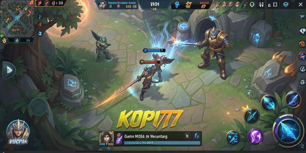 Gameplay seru dari KOPI77 yang menampilkan pertempuran tim.