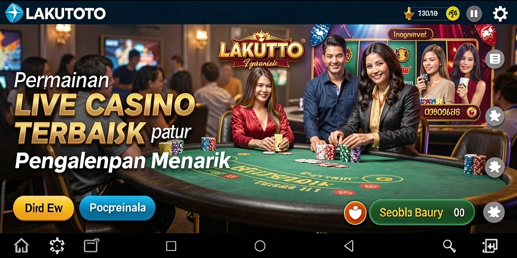 Tampilan menangkap suasana permainan Live Casino yang mendebarkan.