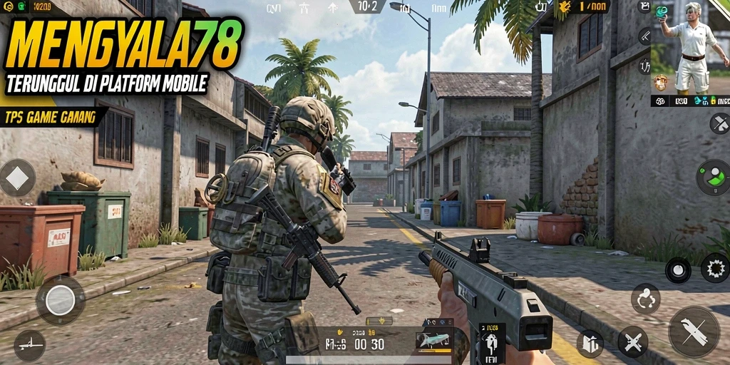 Screenshot utama MENYALA78 menampilkan aksi pertempuran yang intens.