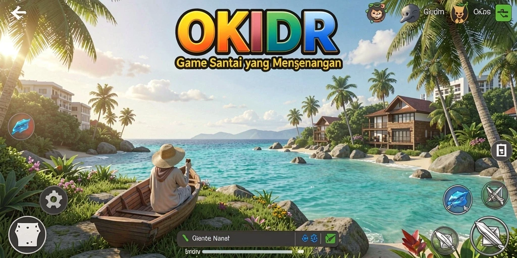Tampilan gameplay OKIDR yang penuh warna dan menarik.