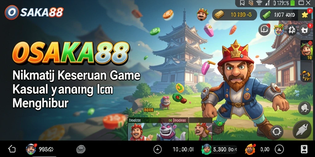 Tampilan utama gameplay OSAKA88 dengan grafis ceria dan interaksi menarik.