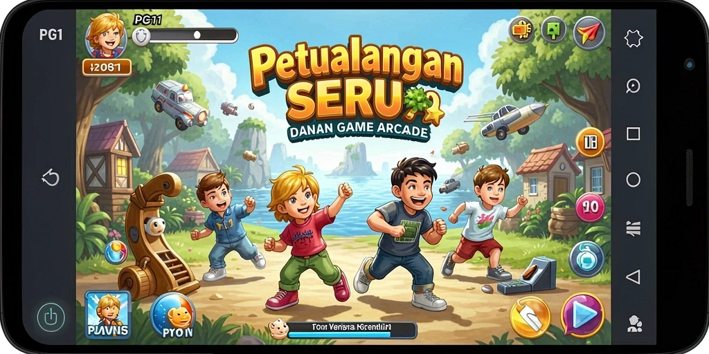 Gameplay seru PG11 dengan berbagai rintangan dan karakter menarik.