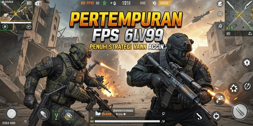 Screenshot main PPV99 menunjukkan aksi tembak-menembak yang seru dan intens.