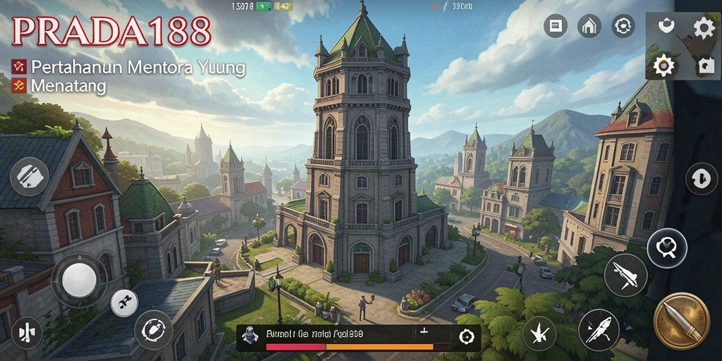 Tampilan gameplay menarik dari PRADA188 menara pertahanan strategis.
