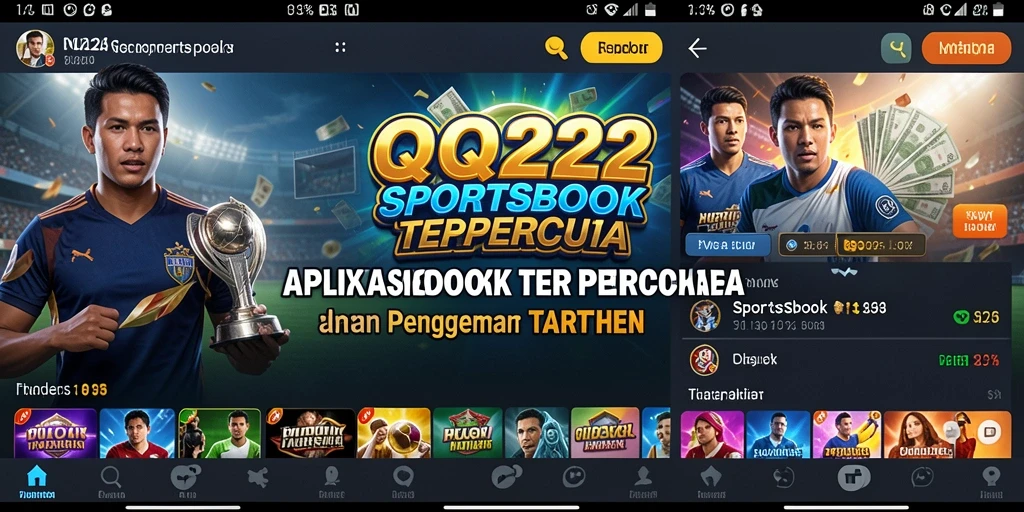 Tampilan gameplay menarik pada aplikasi Sportsbook QQ222.