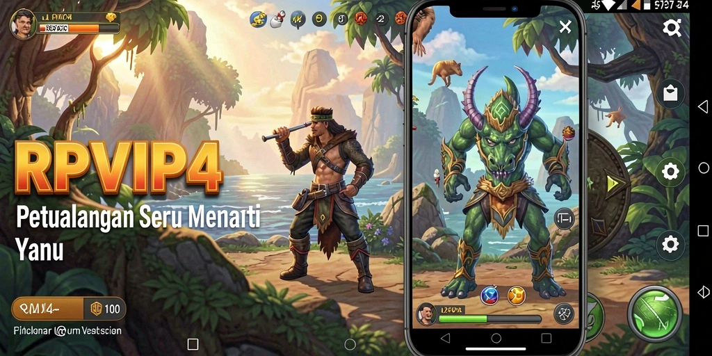 Tampilan tangkapan layar game RPVIP4 menampilkan aksi petualangan yang seru.