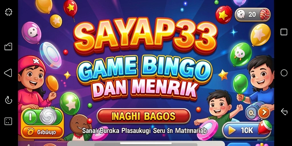 Tampilan gameplay Bingo yang penuh warna dan seru.
