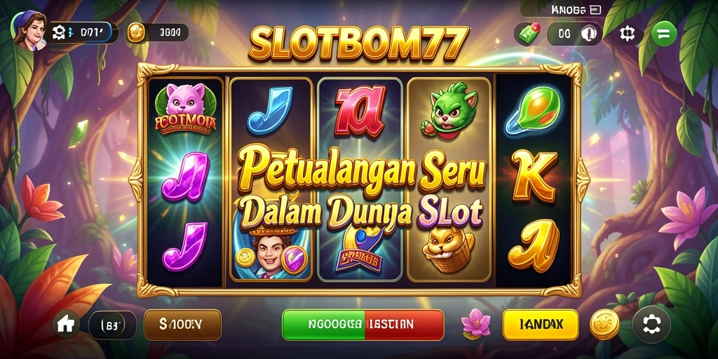 Tampilan penuh warna dari gameplay SLOTBOM77 yang seru.