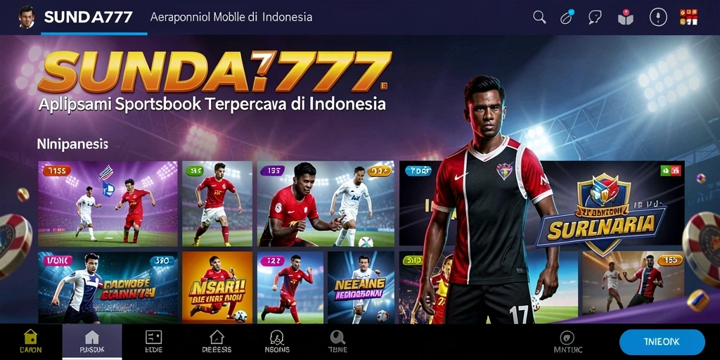 Tampilan utama SUNDA777 dengan pilihan olahraga menarik.