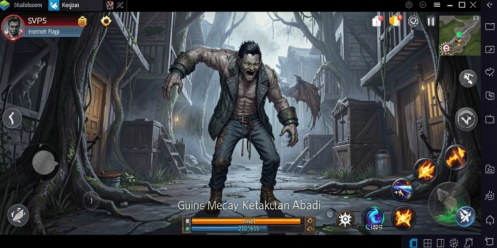 Screenshot gameplay SVIP5 yang menegangkan dengan suasana mencekam.