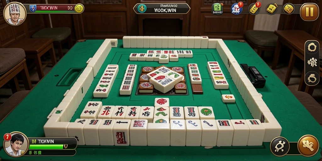 Tampilan gameplay seru TMOKWIN saat bermain Mahjong.