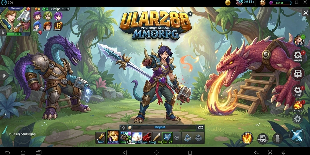 Screenshot menunjukkan pertempuran seru dalam dunia <strong>ULAR288</strong> yang penuh petualangan MMORPG.