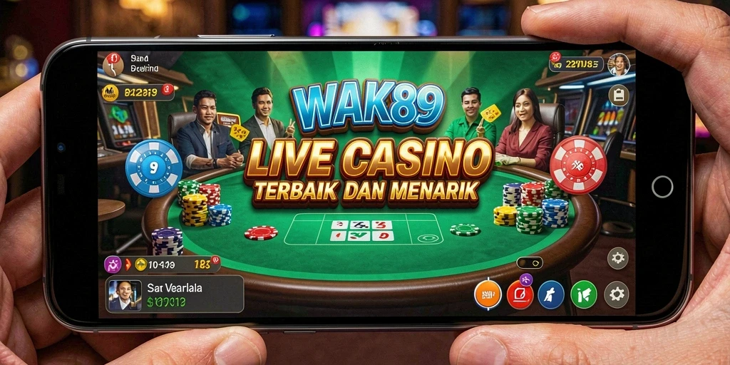 Skrinsut gameplay yang menunjukkan dealer profesional di WAK89.