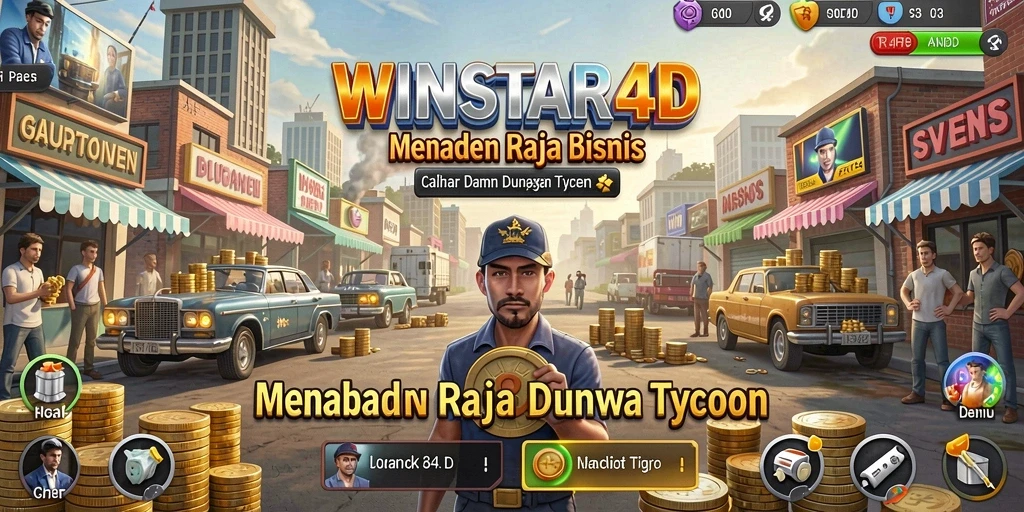 Tampilan gameplay seru dalam WINSTAR4D yang menunjukkan elemen Tycoon.